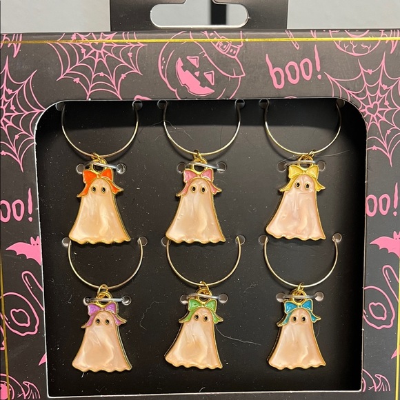 The Bar Shop | Ghost Wine Charms Set of 6 - Picture 6 of 6